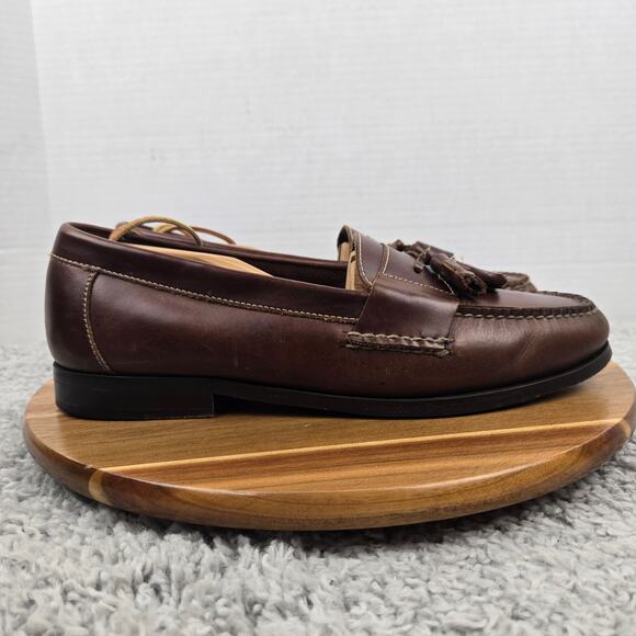 G.H. Bass Mens 11D Brown Leather Casual Lifestyle Office Daily Tassel Loafer main image 9